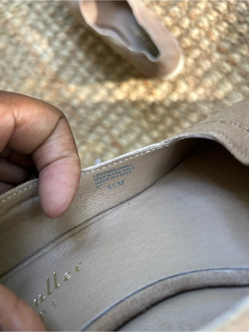 bettye muller taupe wedge slip-on